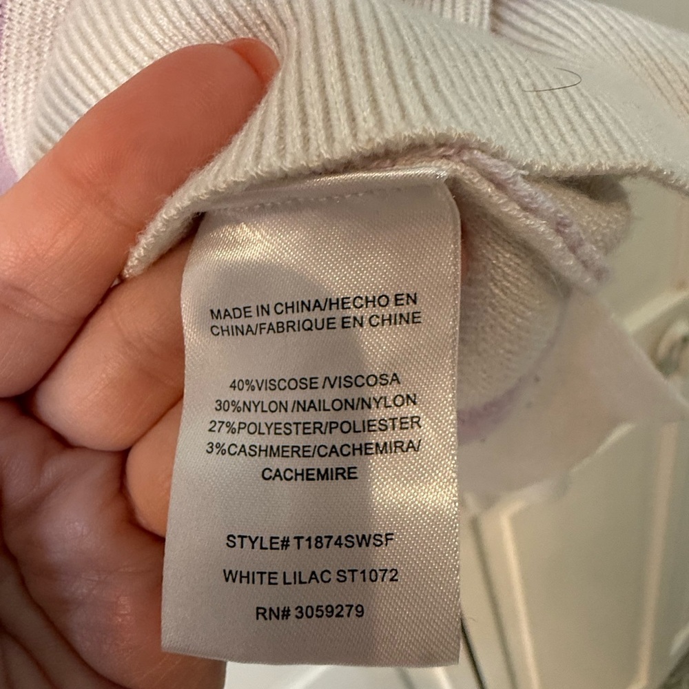 Thread & Supply Lavender and White Striped Hoodie - Picture 7 of 7